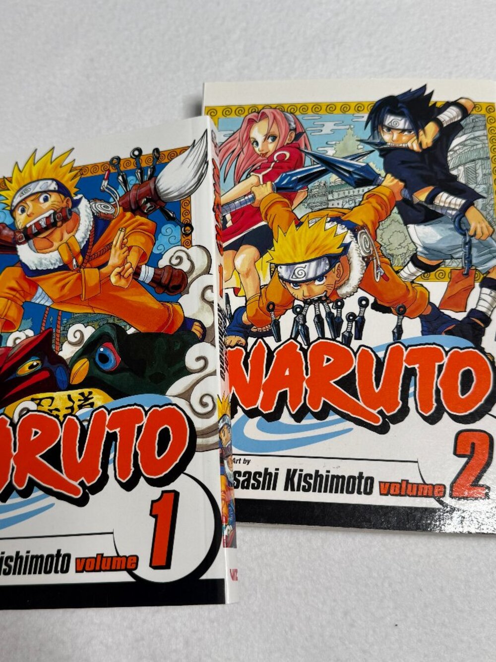 Naruto Manga Vol 1 & 2 Bundle Masashi Kishimoto Shonen Jump Paperback